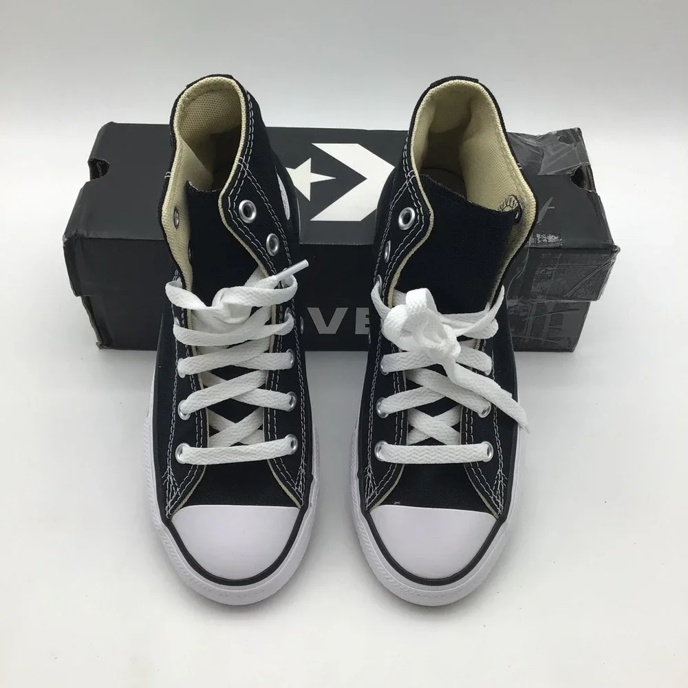 Converse CTAS High Top Kids Black Canvas Sneakers 3J231 Size 2Y NEW